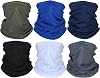 Geyoga 6 Pieces Winter Face Mask for Men UV Protection Mask Sunscreen Breathable Windproof Neck Gaiters Scarf Fishing Cycling Running Black, Grey, Royal Blue, Navy, Green, White