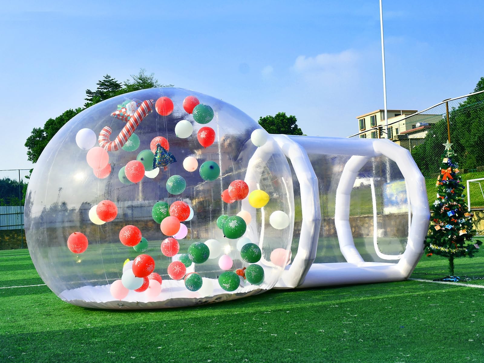 DIXII Inflatable Bubble House, Commercial Grade Tarpaulin PVC Dome Tent for Kids Party, Transparent House for Commercial/Outdoor/Backyard/Garden