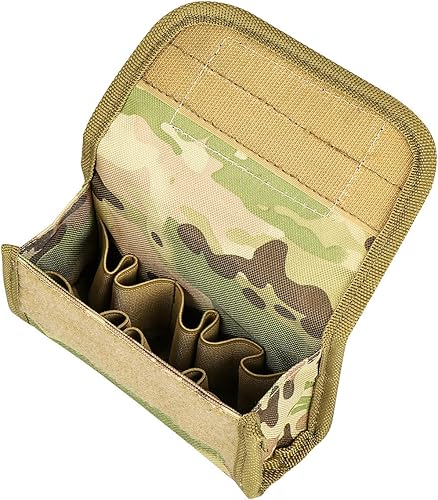 Miniatura 3 de IronSeals Tactical Outdoor 10 Round Shotgun Shell munición pistola bala Buttstock Recarga titular Molle bolsa para calibre 12 o 20