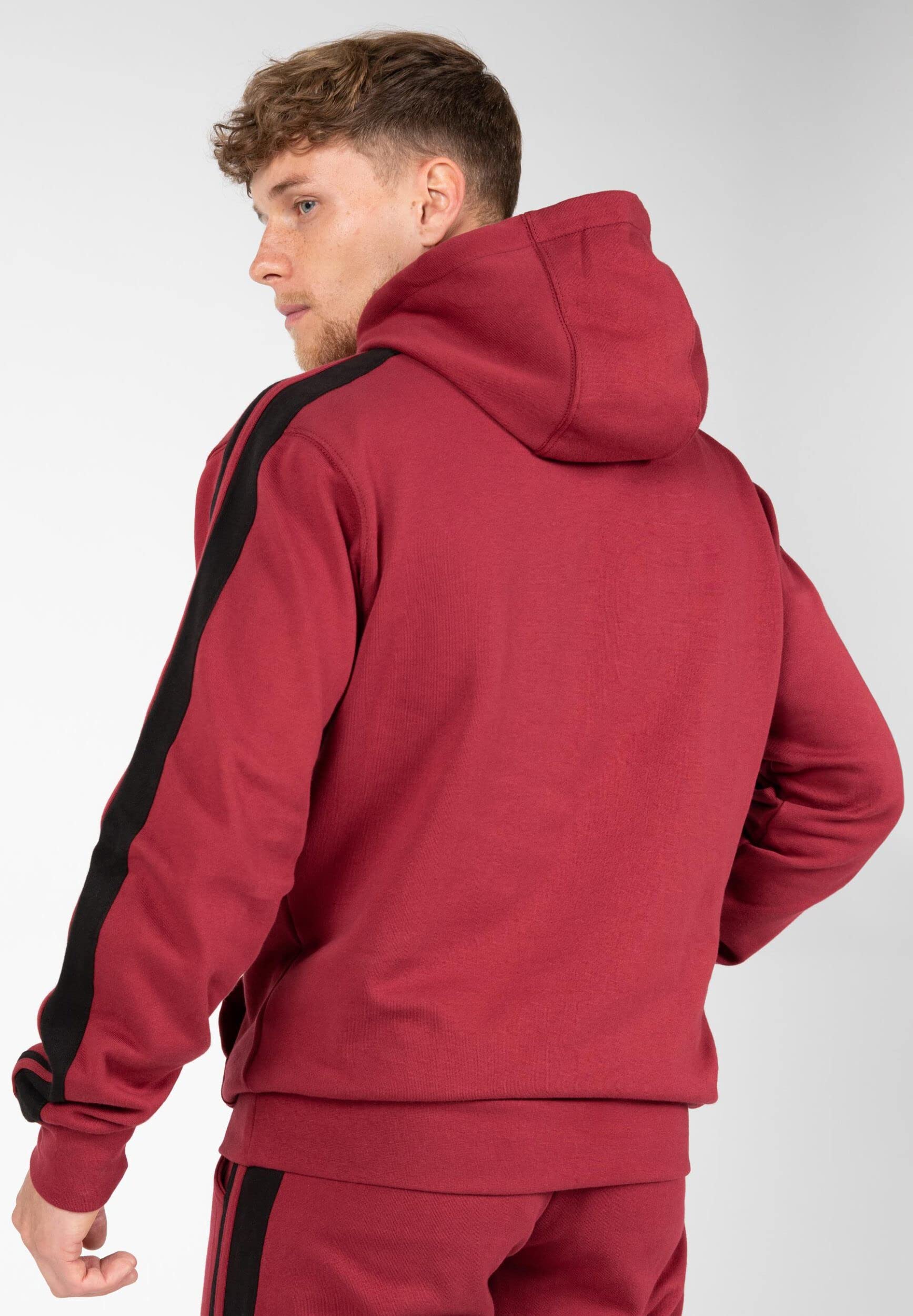 Gorilla Wear Banks Oversized Hoodie Burgundy Red/Black