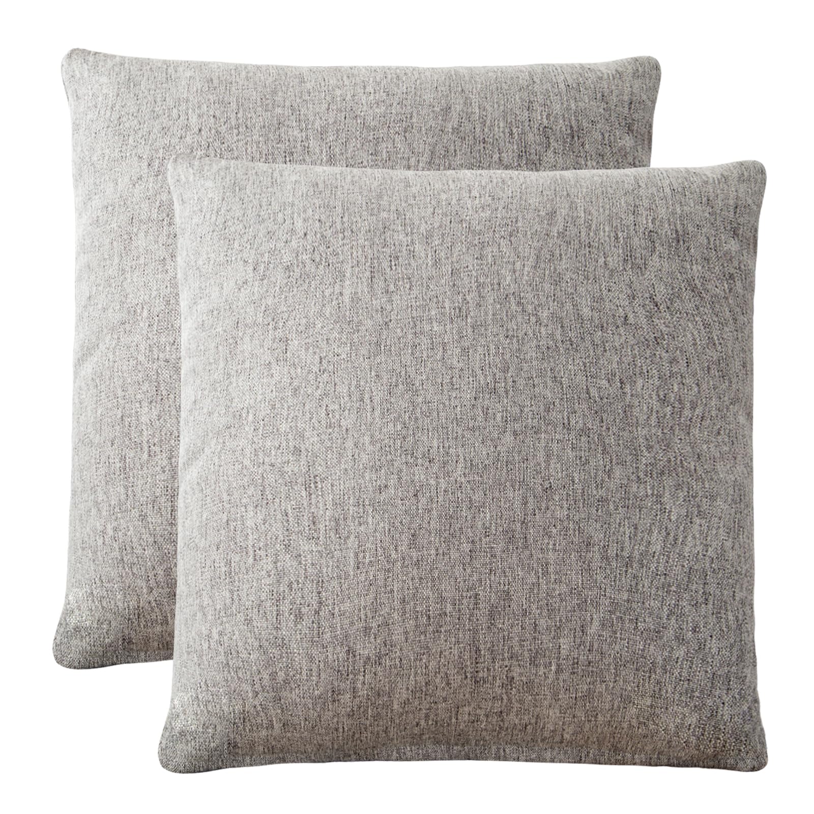 Haguko 座布団カバー 59 63 2枚セット ざぶとんかばー 八端判 北欧 おしゃれ 綿麻テクスチャー リネン風 ピーチスキン ソフトタッチ 装飾枕カバー ミストグレー