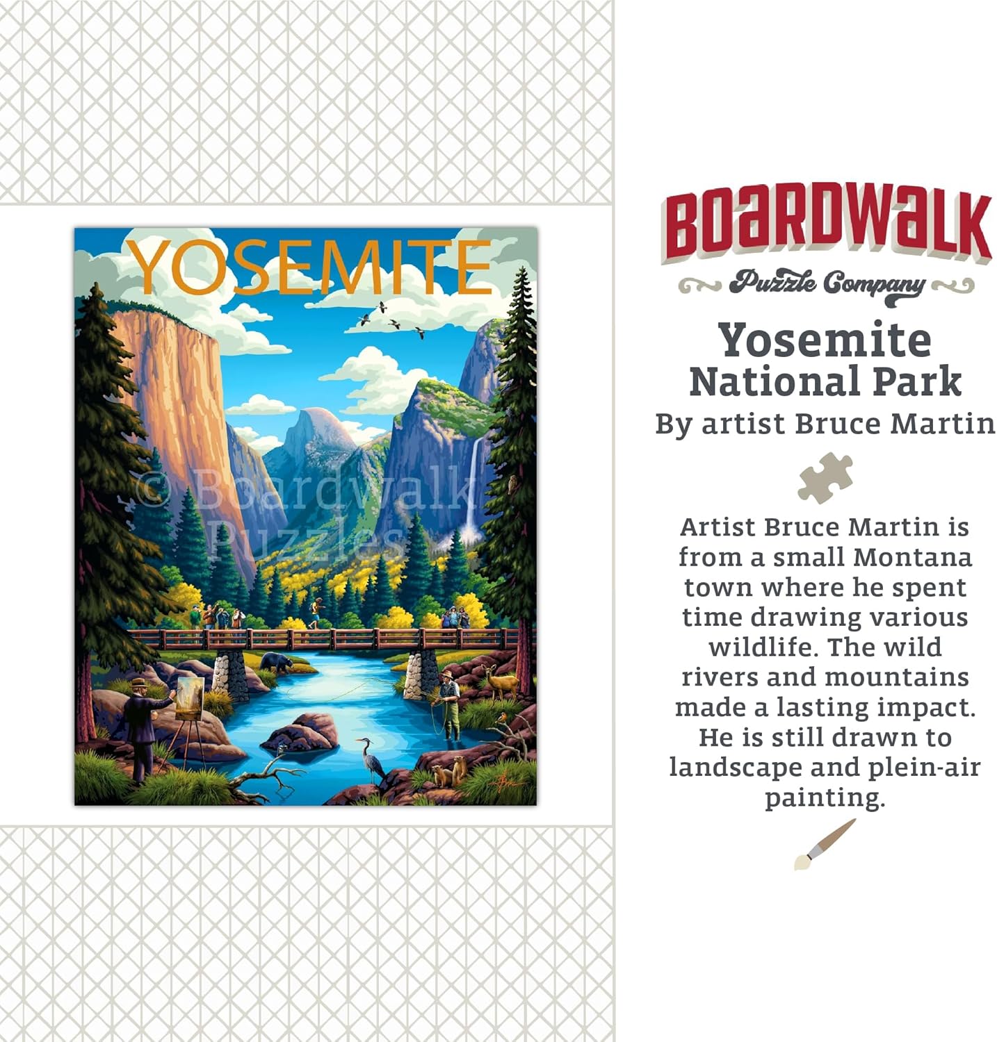 Boardwalk Puzzles Yosemite National Park - 1000 Piece Jigsaw Puzzle for Adults, Made in USA