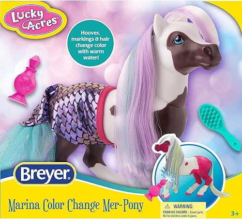 Vista 11 de Breyer Juguete de baño que cambia de color de caballos Blossum The Ballerina Horse Marrón/Blanco con color rosa sorpresa 7 x 7.5 pulgadas