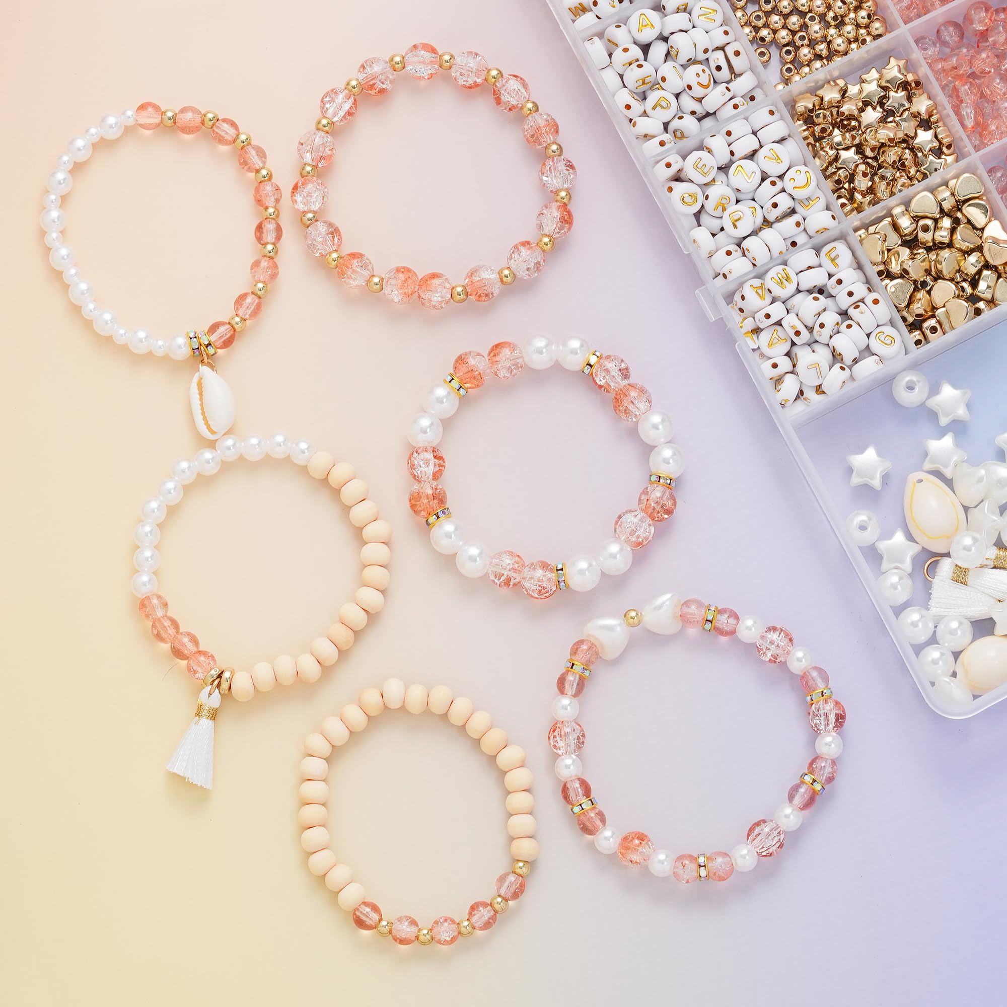 Leuyuee Glazen kralenset voor doe-het-zelf sieraden maken voor armbanden