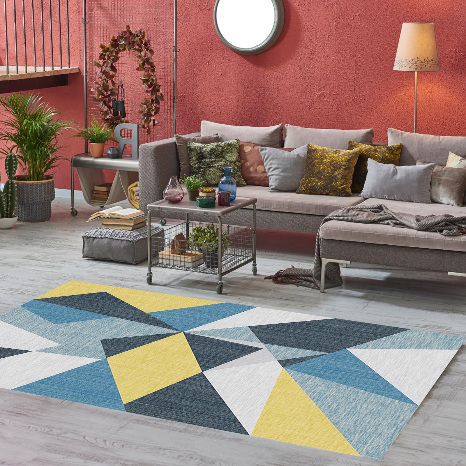 Tapis de passage rouge 70 x 300 cm pour habiller le couloir et la cuisine