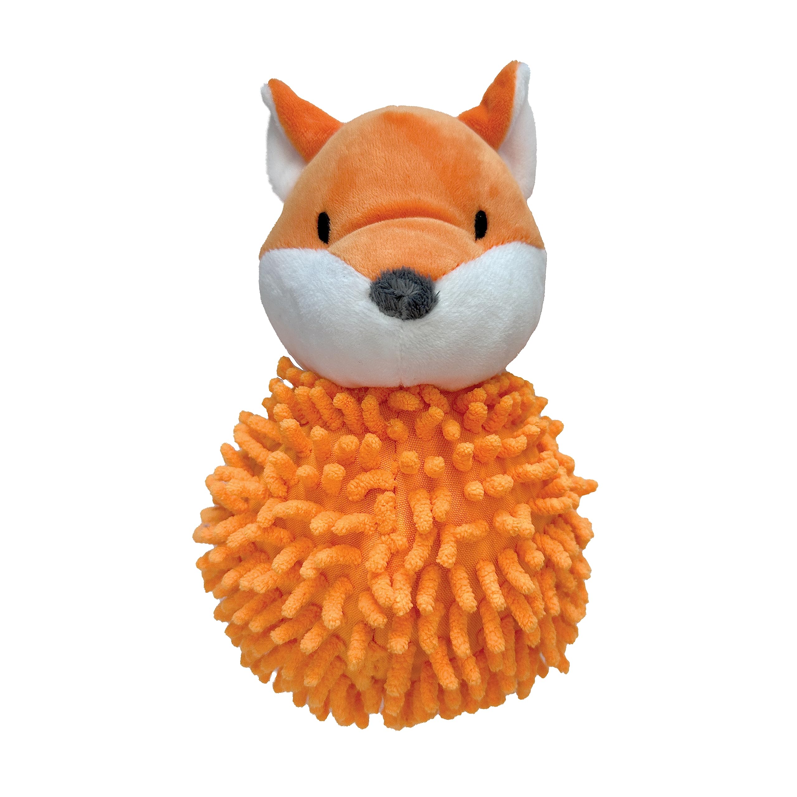 FOUFITFouFouBrands Moppet 2-in-1 Spiker Ball Toy for Dogs, Fox