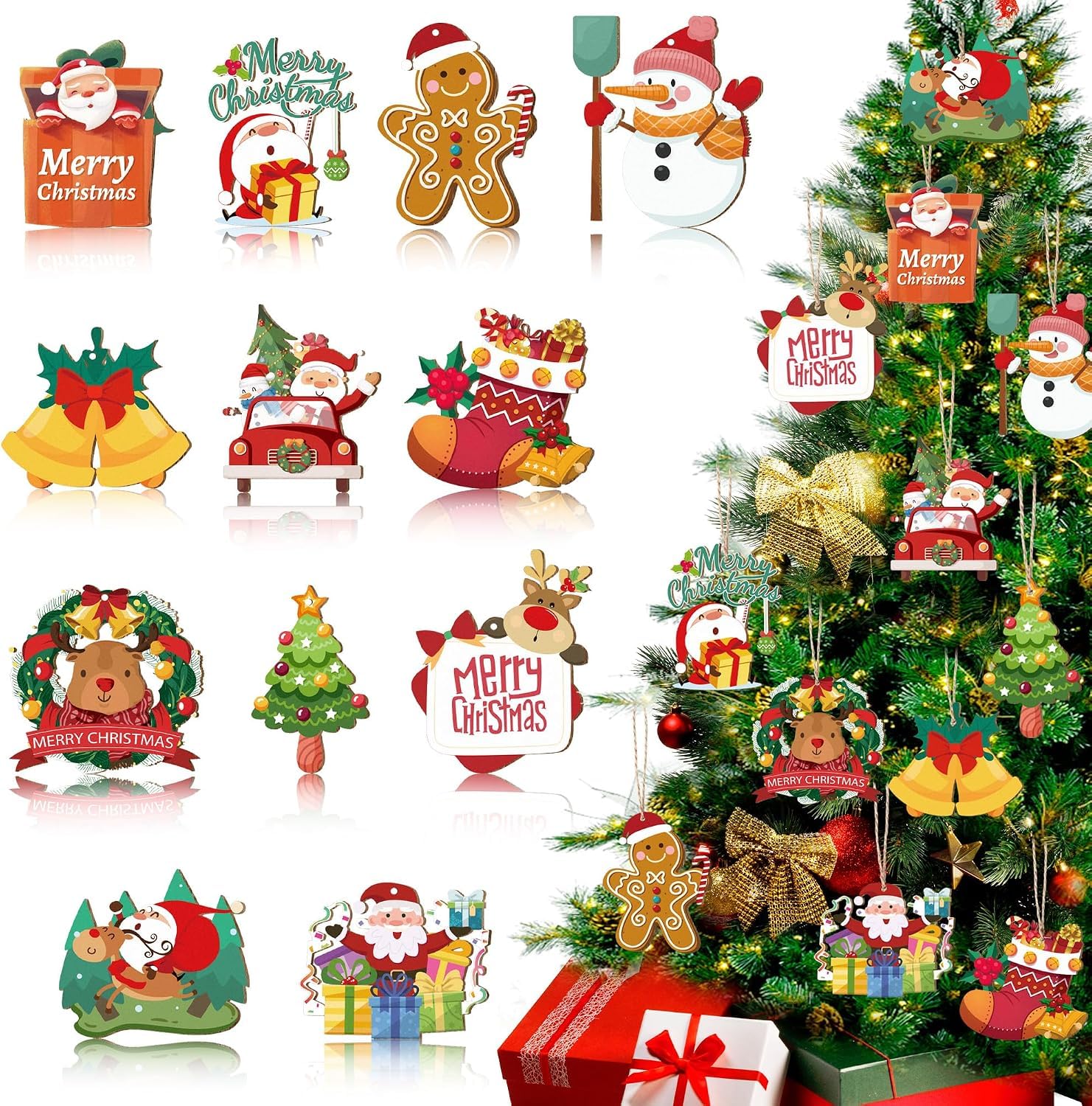Gingerbread Christmas Ornaments - 16 Pcs -26 Gingerbread Christmas Ornaments - 16 Pcs -26