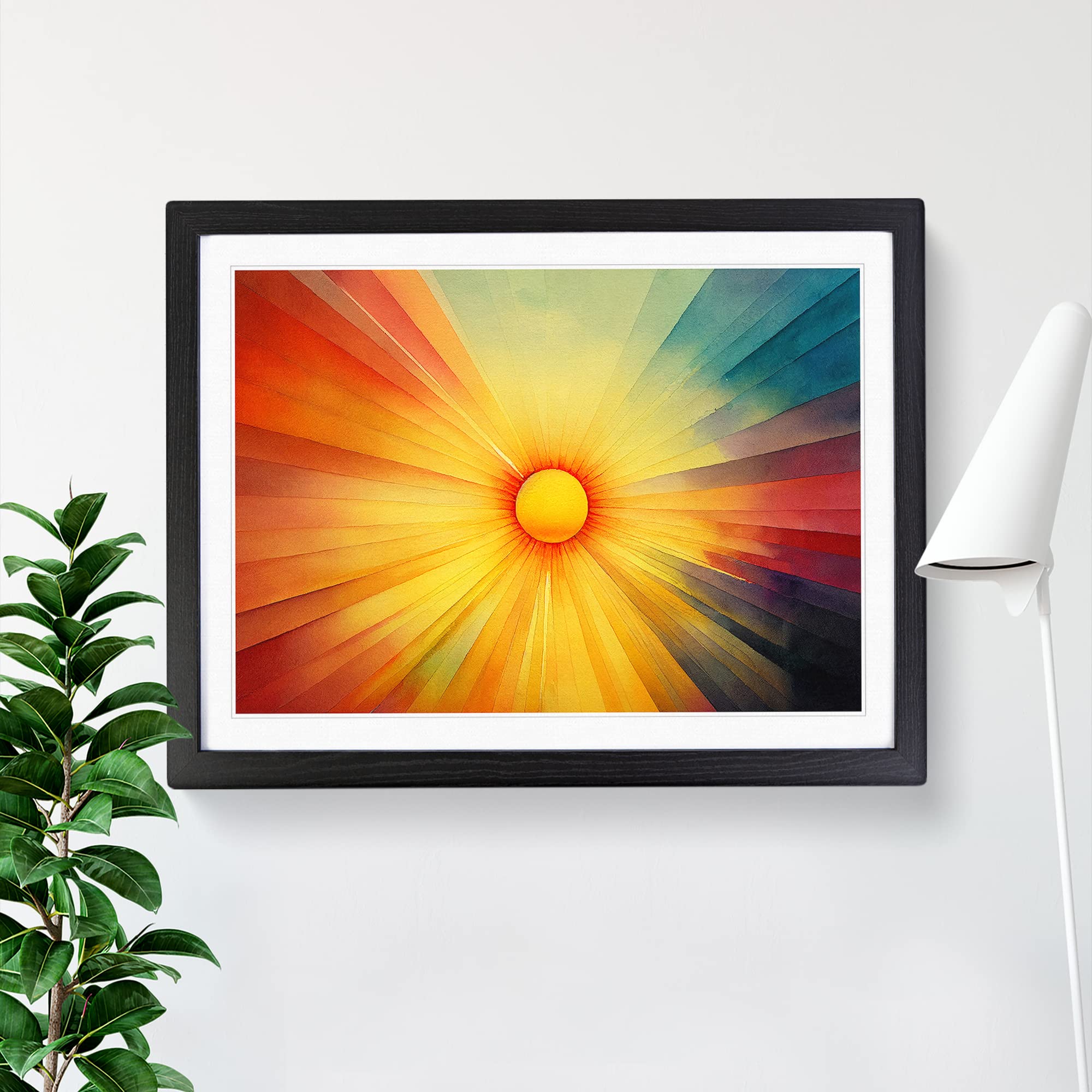 The Rising Sunset Vol.2 Abstract Framed Print, Black, A3 (46 x 34 cm) - Image 3