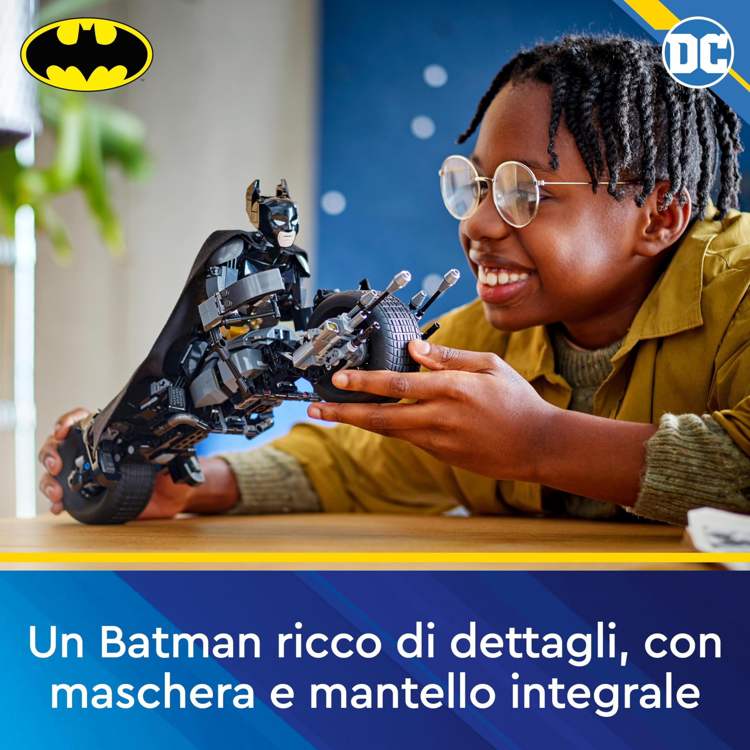 LEGO DC Il Personaggio Costruibile di Batman con Bat-Pod, Moto e Action Figure Giocattolo da Il Cavaliere Oscuro da Costruire, Regalo da Supereroi per Bambini, Bambine e Adulti da Collezione 76273