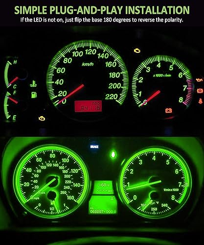 Miniatura 6 de 20 bombillas LED T5, luces de tablero súper brillante, luces LED para tablero con enchufe de bloqueo giratorio, accesorios de automóvil 3030-3SMD