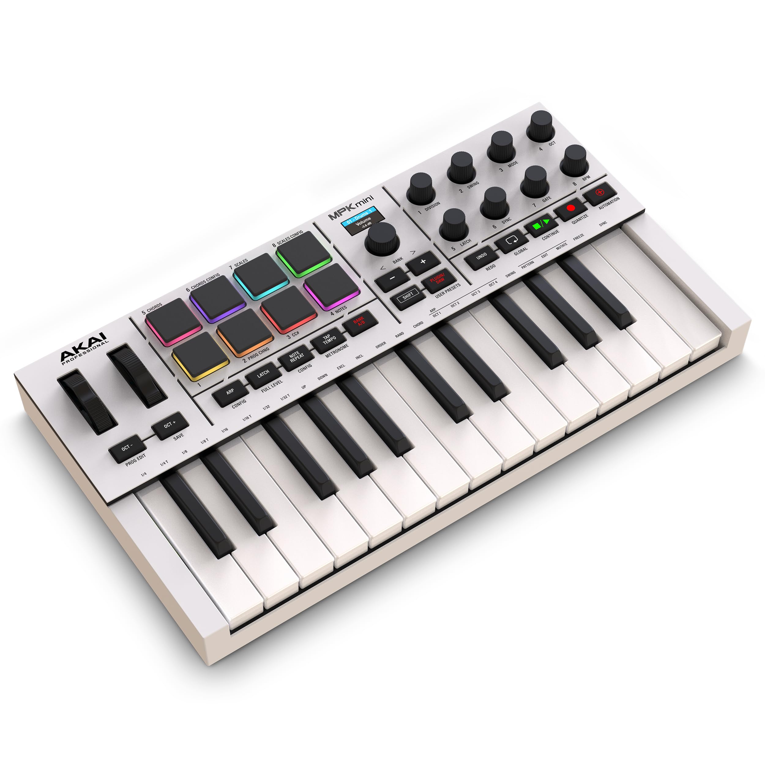 Akai Professional MPK Mini IV Teclado Controlador MIDI USB-C, Blanco