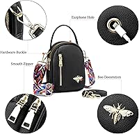 Vista 6 de Bolso cruzado pequeño para mujer con 2 correas de bolsa, bolsos de abeja de diseño, bolso de mano de moda para teléfono celular, bolso de hombro