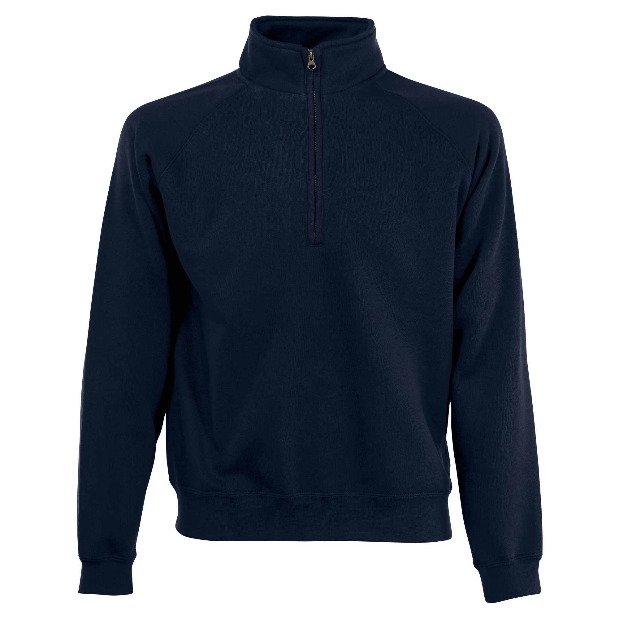 Mens Zip Neck Sweatshirt - Deep Navy / L