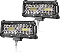 Vista 9 de Luces LED de montaje empotrado RGBW, OFFROADTOWN 5 pulgadas 60W RGBW LED para conducción, trabajo, niebla, fuera de carretera, para camión