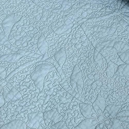 Miniatura 7 de Brandream Juego de edredón de algodón de tamaño Queen, color beige, acolchado, elegante, juego de colcha de 3 piezas