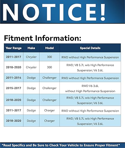 Miniatura 2 de Detroit Axle - Brazos de control delantero inferior delantero RWD para Chrysler 300 Dodge Charger Challenger 11-20 2011 2012 2013 2014 2015 2016
