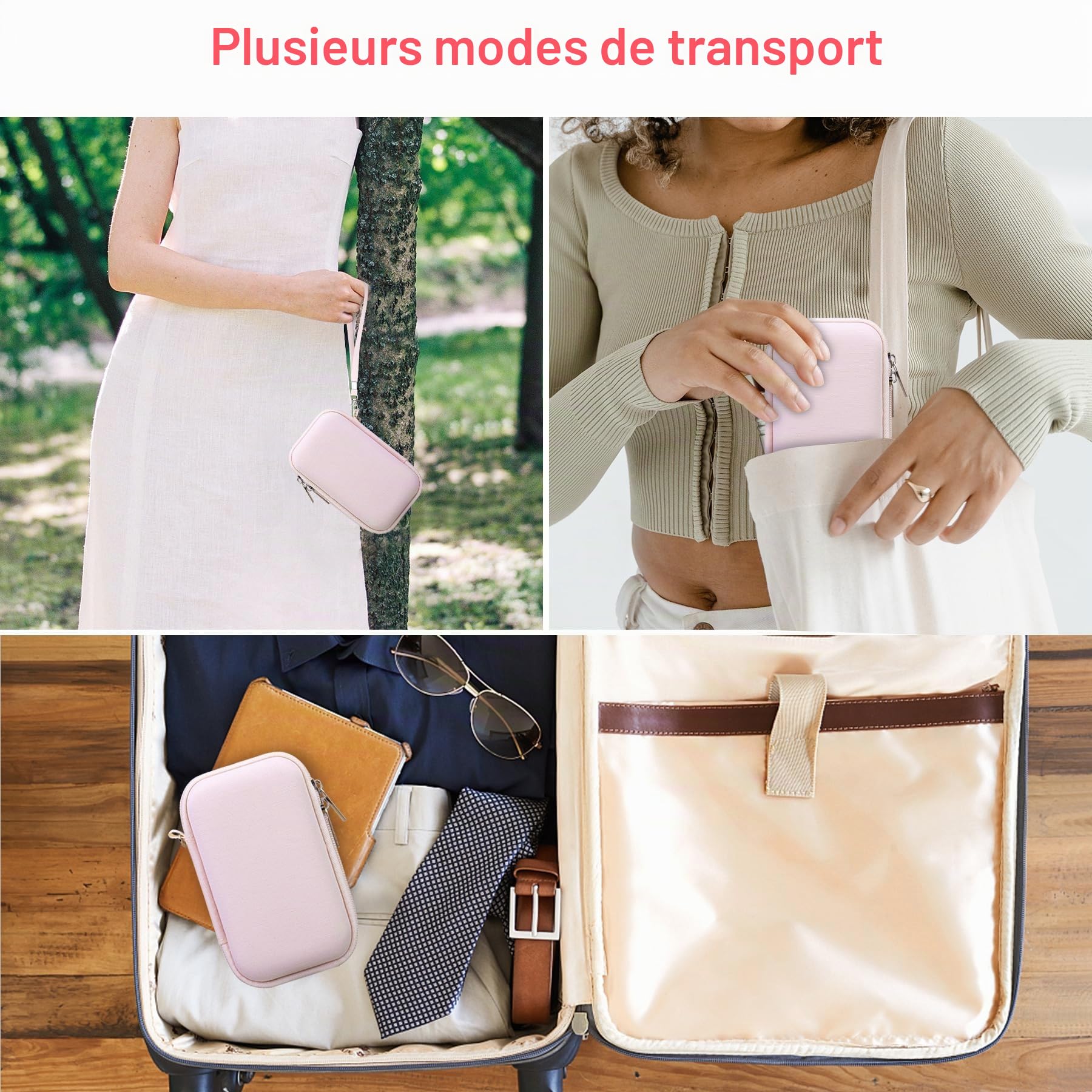 Canboc Etui pour Appareil Photo numérique Canon PowerShot SX740 SX730 HS, étui Dur + Couvercle Protecteur en Silicone Doux avec Couvercle d'objectif Amovible, Rose gelée