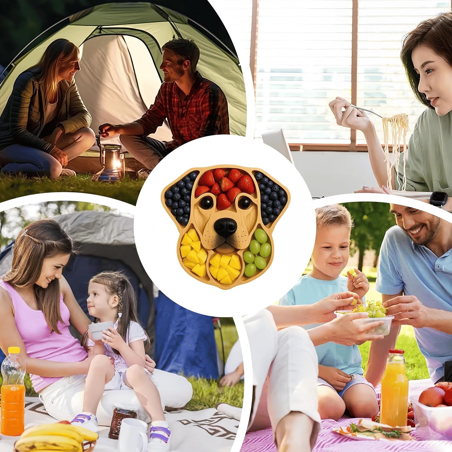 Art Statue - Decorative Bulldog Shaped Cheese Board, Dog Face Charcuterie Platter for Serving Meats, Housewarming, Birthday, Holiday Gathering(Labrador)