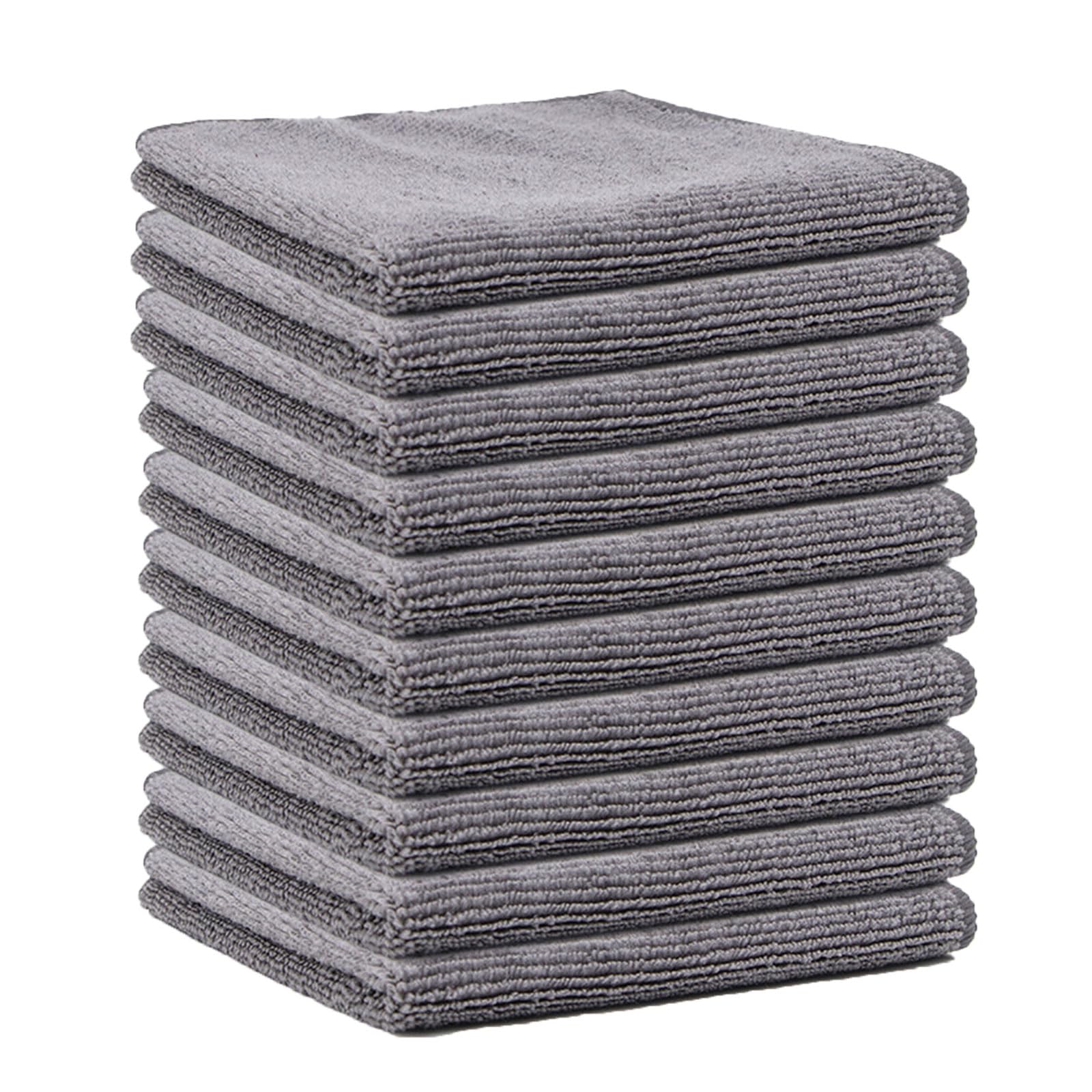Kaeltsyn 10Pcs 25X25Cm Microfiber Washing Cloth Not Wash Label Car Drying Towel Car Wash Towel for Auto Detailing and Household Use
