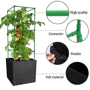 Amazon.com : 3 Packs 47 x 16 x 16 Inch Garden Tomato Cages