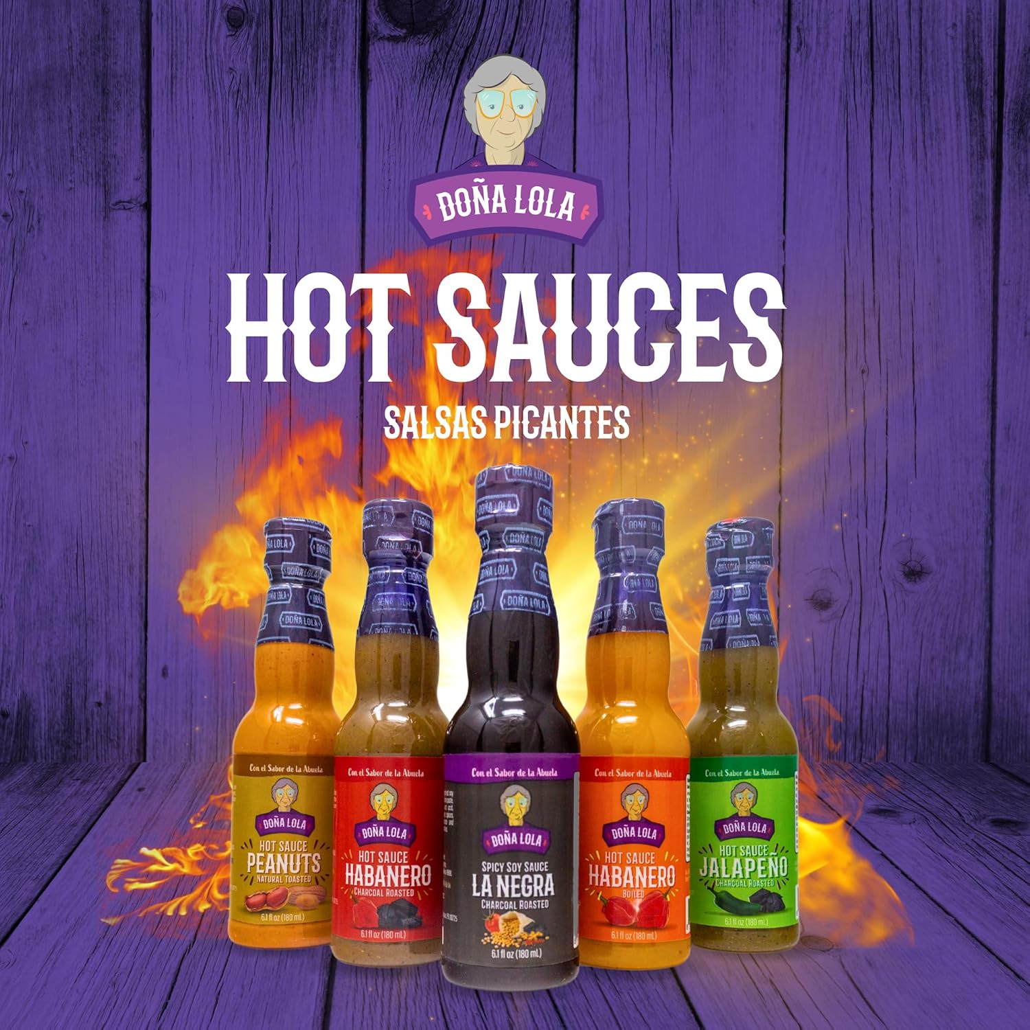 DOÑA LOLA HOT SAUCE, 6.1 Fl.Oz., Made in Mexico, No Artificial Flavors or Colors (Jalapeño Charcoal Roasted) - Image 5