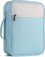 Vista 8 de Funda para Biblia con Asa Duradera, Estuche de Transporte para Libros Bolsa de Iglesia para Biblia, Protectora con Bolsillo con Cremallera