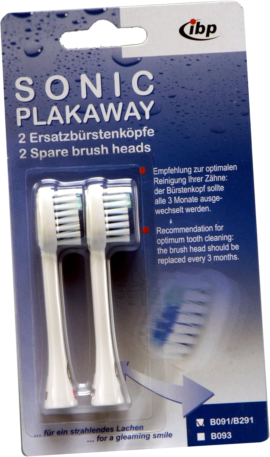 IBP B091 Sonic Toothbrush Replacement Heads (Twin Pack) Amazon.co.uk