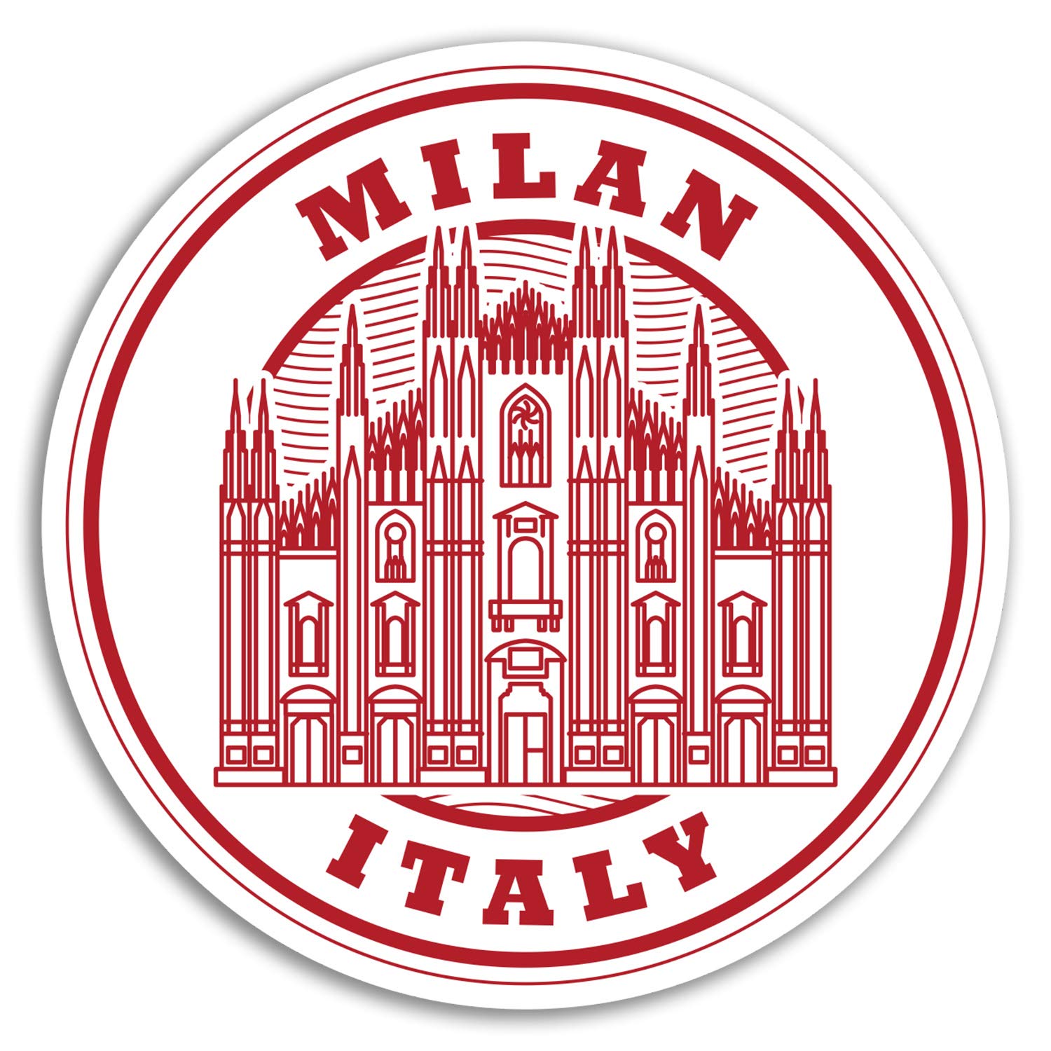 2 x 10cm Milan Italy Vinyl Stickers - Europe Travel Luggage Sticker #17377 (10cm Wide)