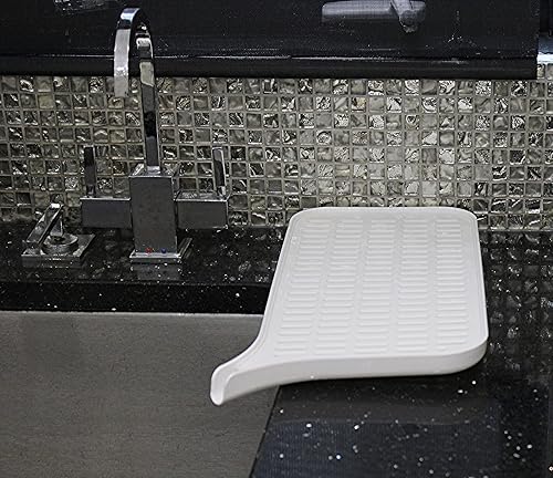 Miniatura 6 de Dependable Industries inc. Essentials Bandeja multiusos de drenaje de cocina con boquilla de drenaje, escurridor de platos pequeño de plástico sin