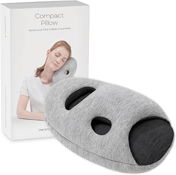 Ostrichpillow Mini Pillow Travel Pillow for Men Women Kids Comfort, Compact & Lightweight, Versatile Sleeping Positions, Easy Clean