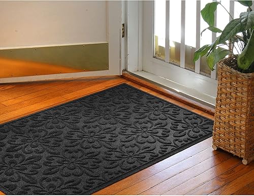 Miniatura 4 de Bungalow Flooring Waterhog - Tapete para puerta, de 3 x 5 pies, fabricado en Estados Unidos, duradero y decorativo, antideslizante, para interior y
