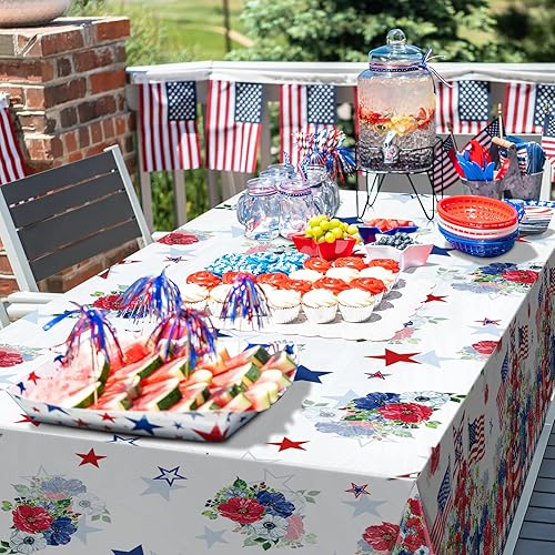 Miniatura 5 de Paquete de 3 manteles de Pascua, decoración de fiesta, mantel de plástico con huevos de Pascua, decoración de mesa, mantel rectangular desechable de