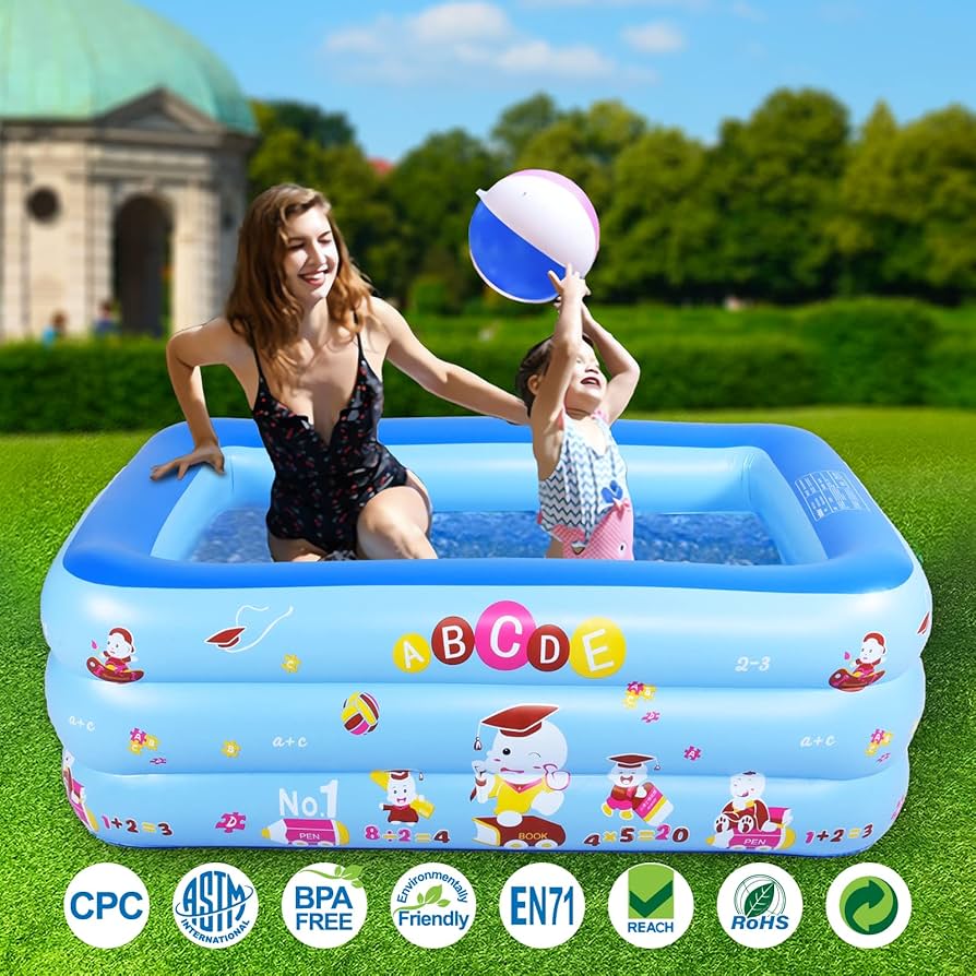 SMALL POOLS スモールプール Inflatable Kiddie Pool, Inflatable Pool for Indoor or