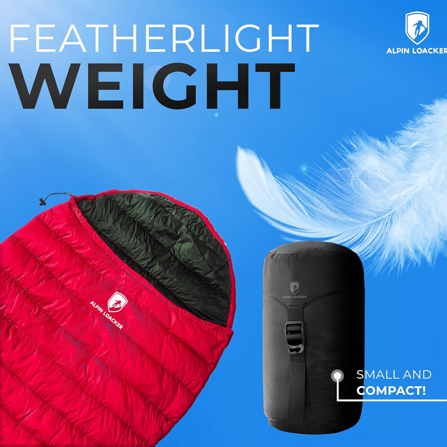 Alpin Loacker Sleeping Bag 460 g Light Summer Sleeping Bag The Premium