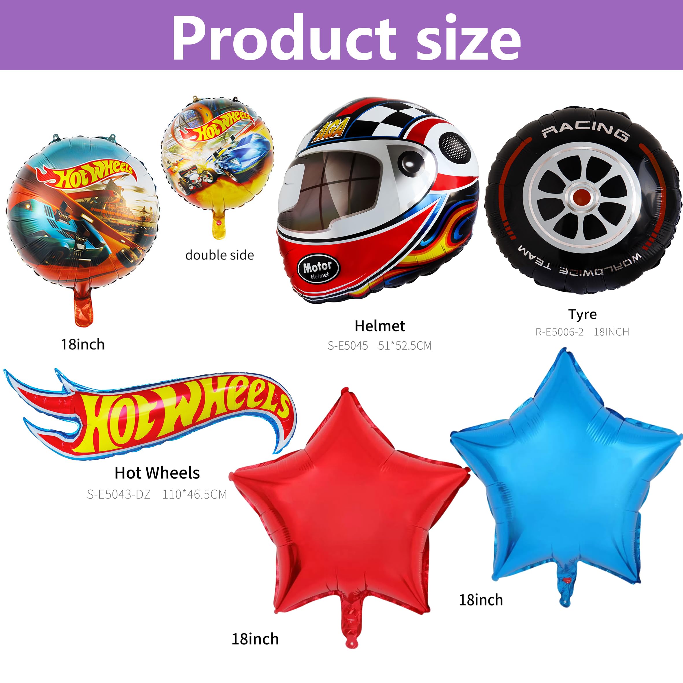 Voiture Course Décoration d'anniversaire 26Pcs Voiture Course Ballons Voiture Course Décoration d'anniversaire 26Pcs Voiture Course Ballons