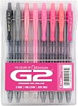 Pilot G2 Premium Gel Roller Pens, G2 Boost Pink Pens Pack, The Colors of Optimism, 8 Pack Pouch, Fine Point 0.7 mm, Assorted