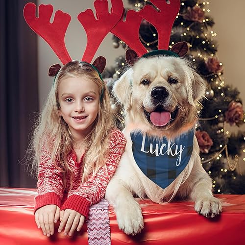 Miniatura 3 de ZAACUSTOM Bandana personalizada para perro con nombre de poliéster, bandana personalizada para perro, triángulo, bufanda personalizada para mascotas