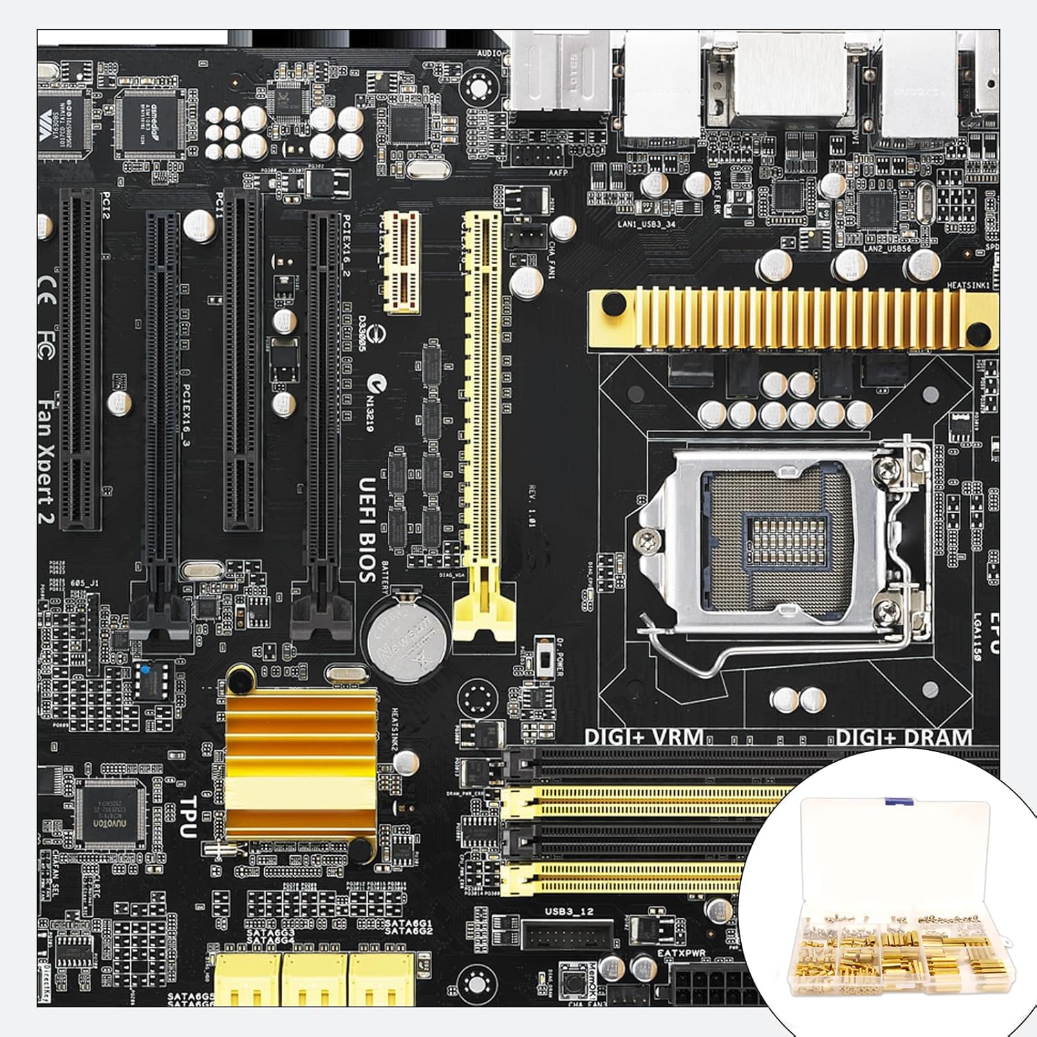 300 separadores de latón para placa base, tornillos, tuerca de manguito, M3, surtido de espaciadores para placa base PCB, hexagonal, macho y hembra