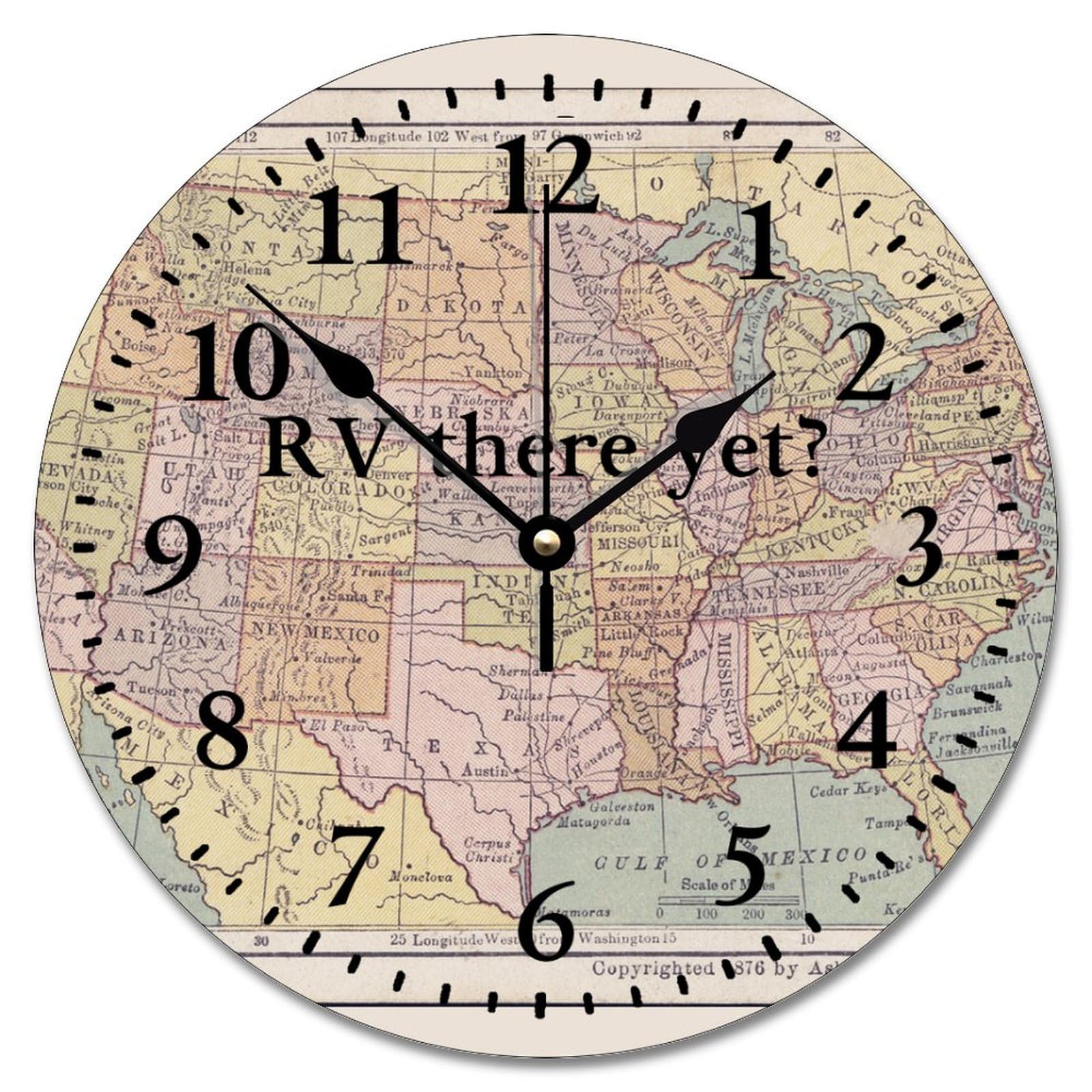 Horloge murale vintage en bois silencieuse pour éliminer le tic-tac du bureau
