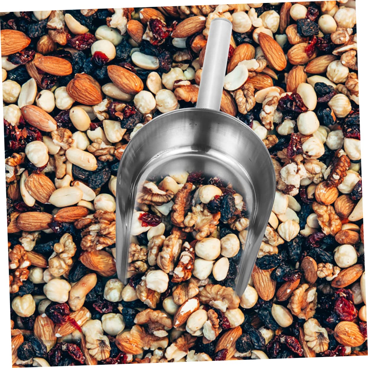 Stainless Steel Ice Cube Shovel Flour Scoop 2-Piece Food Shovel Set for Kitchen Bar Use