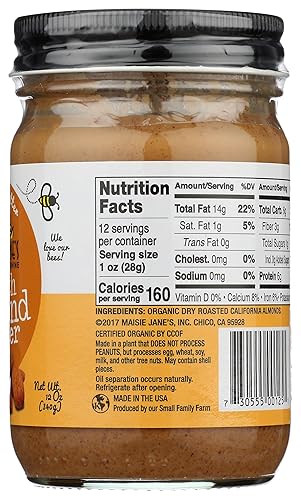 Miniatura 3 de MAISIE JANES Mantequilla de almendras orgánica suave, 12 onzas