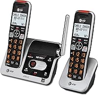 Vista 19 de AT&T BL102-2 DECT 6.0 - Juego de 2 teléfonos inalámbricos para el hogar con contestador