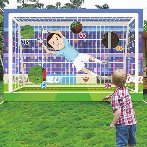 Pancarta de juego de portero de fútbol, decoración temática de deportes de fútbol para interiores y exteriores, niños, niñas, fanáticos del fútbol,