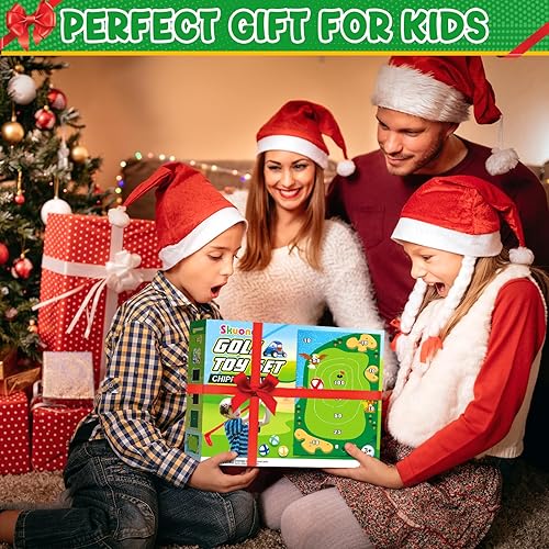 Miniatura 6 de skuone Juego de juguete de golf Chipping con 2 clubes, juegos para interiores y exteriores para niños, adultos y familia, juego de práctica de chips