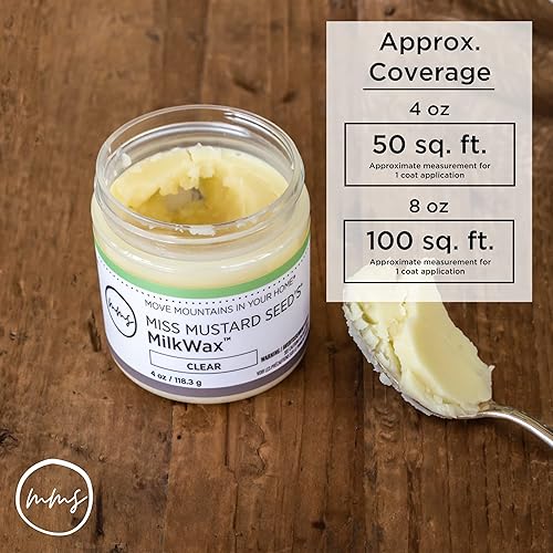Miniatura 3 de Miss Mustard Seed's MilkWax - Cera para muebles, madera, armarios y paredes, calidad premium, bajo olor (gris mugre, 4 onzas)