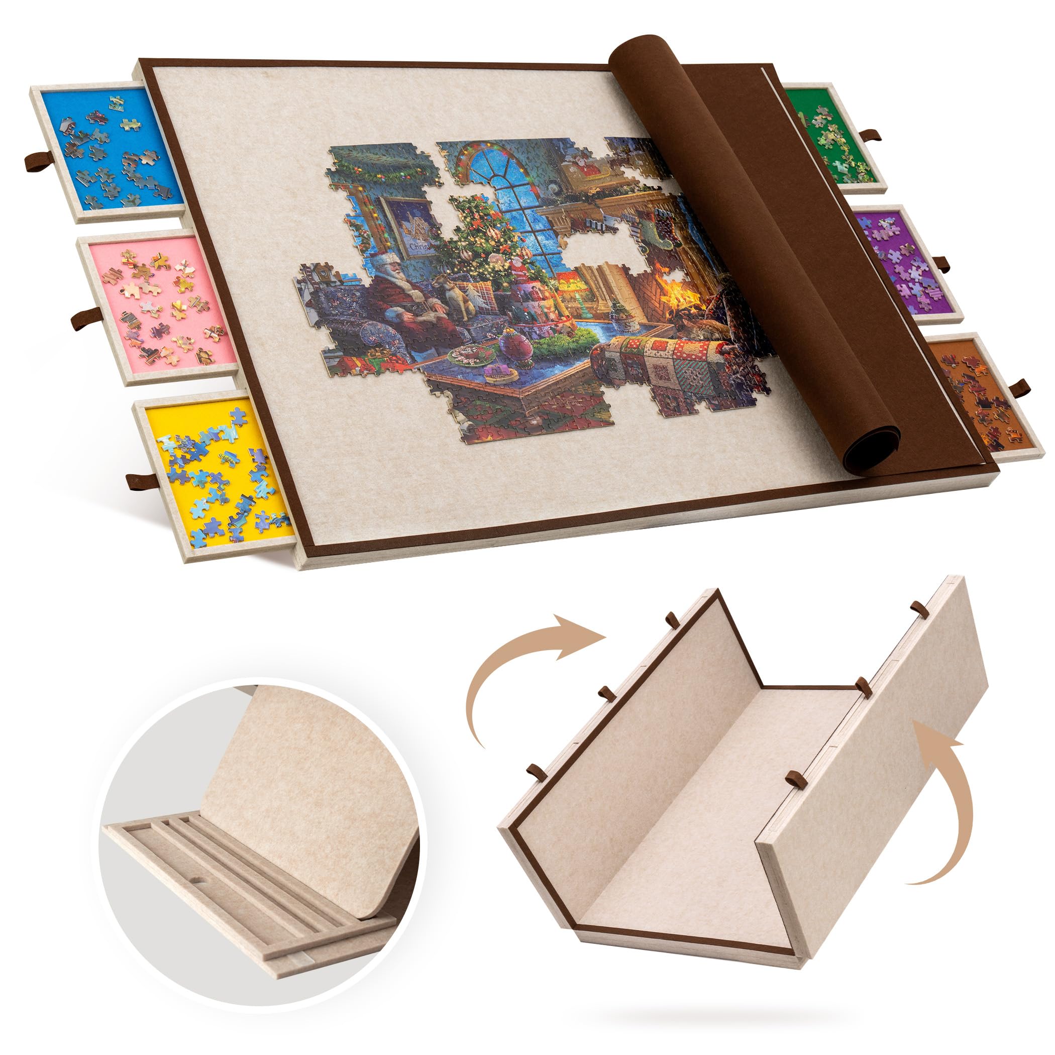Amazon.com: Becko US 2000 Piece Foldable & Tilting Puzzle Board