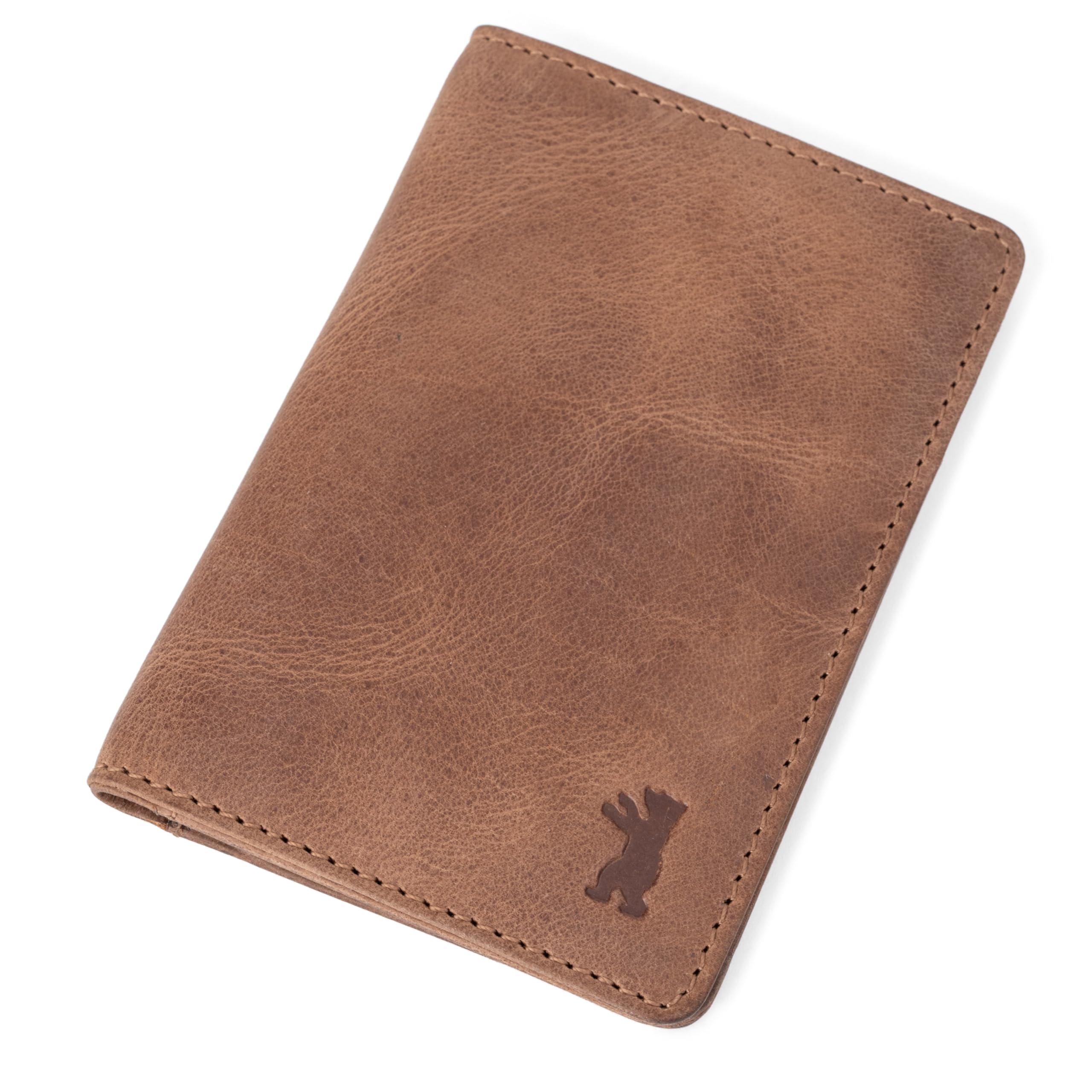 Berliner Bags Etui na karty w stylu vintage, portfel ze skóry z certyfikatem TÜV, portfel z pudełkiem prezentowym, dla kobiet i mężczyzn, wielbłąd, Einheitsgröße, Vintage
