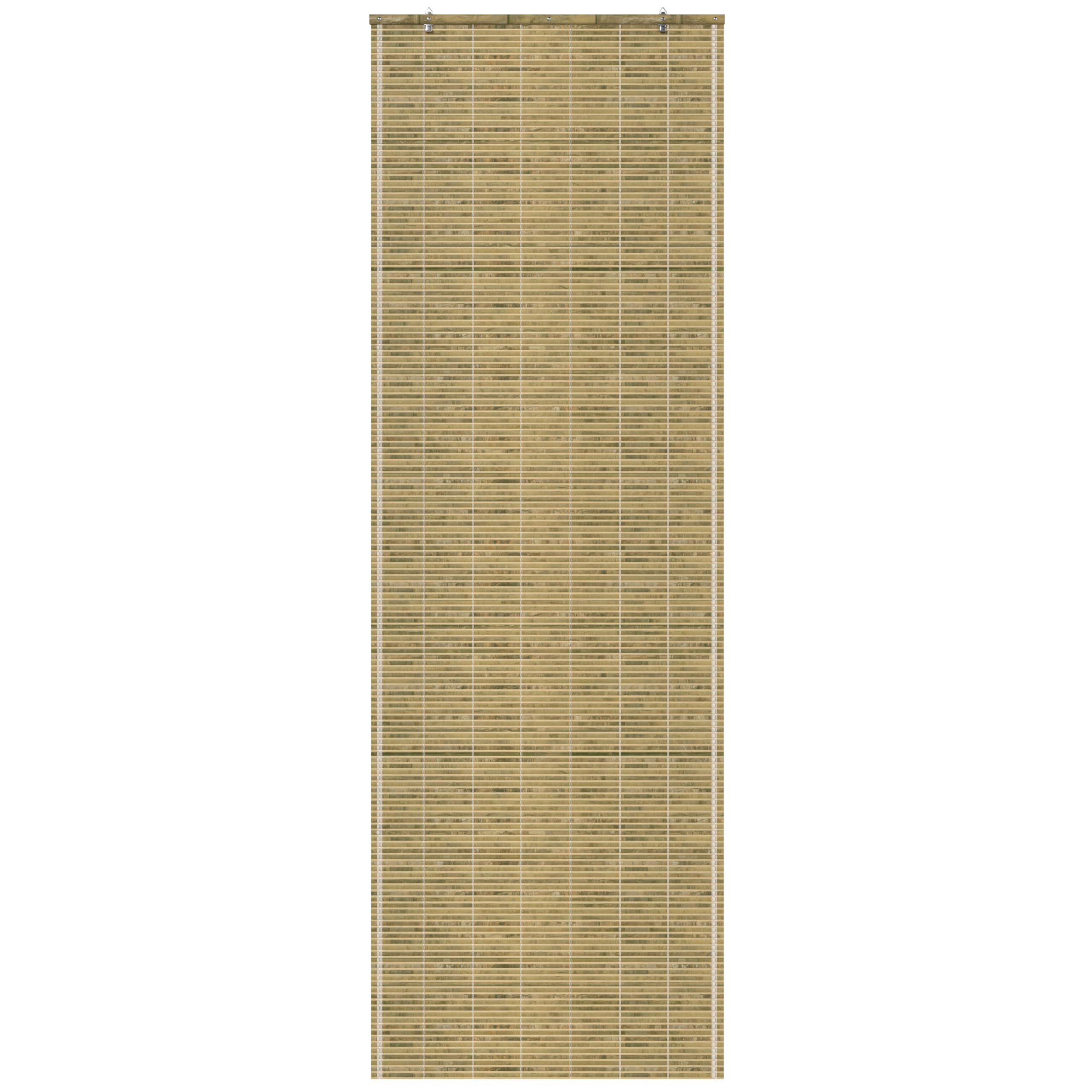 Red Lantern Burnt Bamboo Cordless Window Shade - Natural, 24" Wide