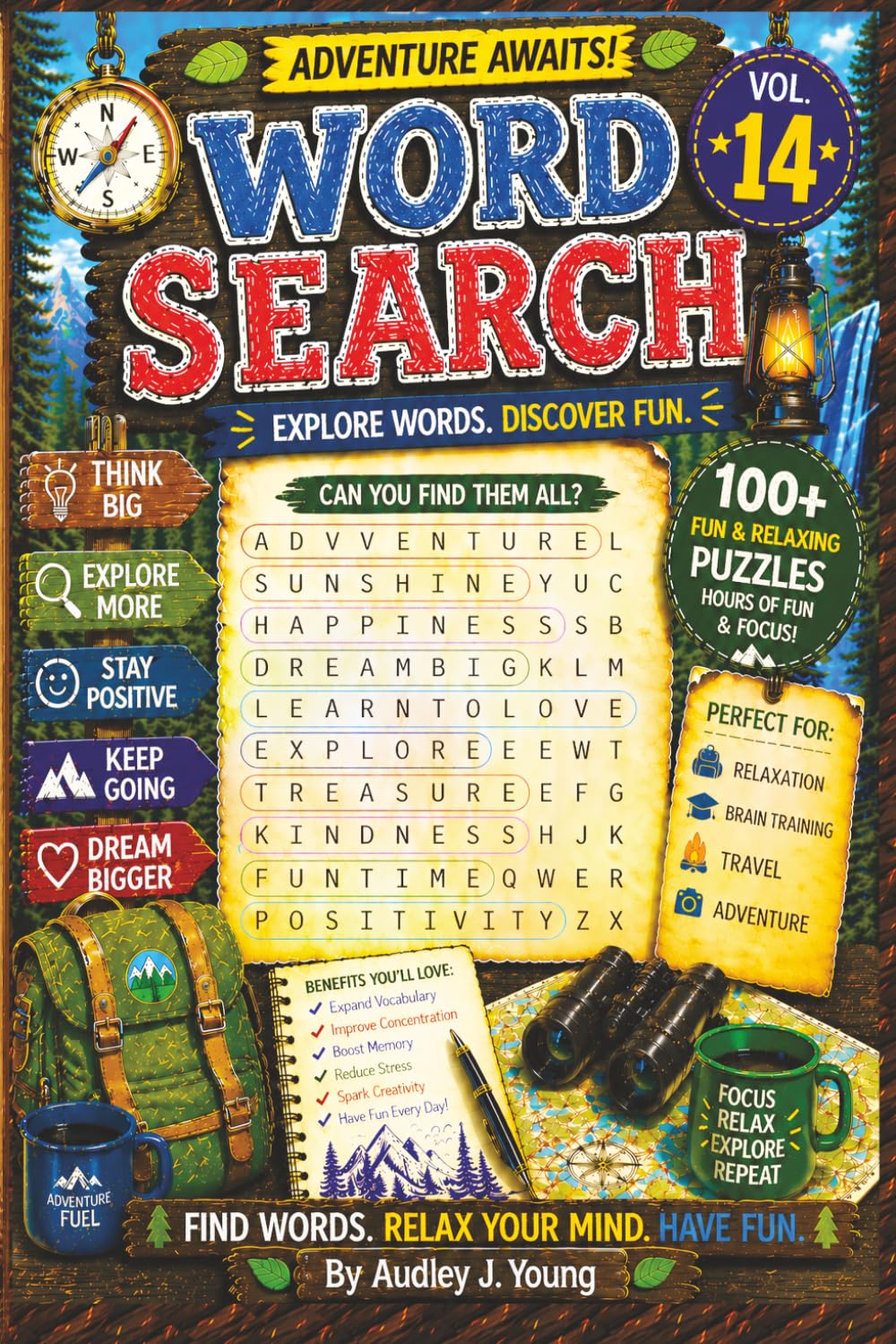 Adventure Awaits Word Search: 100+ Fun and Relaxing Puzzles for All Ages - Vol.14