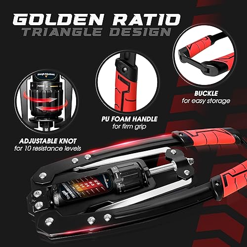 Miniatura 3 de Yes4All Twister - Ejercitador de brazo ajustable de 22 a 440 libras de potencia hidráulica para hombres, expansor de pecho en casa, entrenamiento de